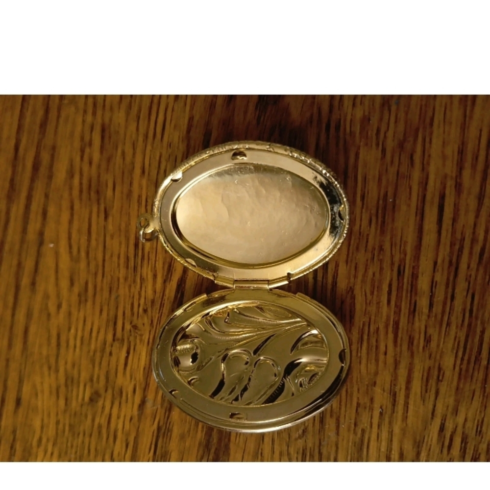 Elegant Gold  Tone Locket Necklace